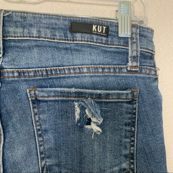 Kut from the Kloth distressed hem jean shorts size 2 - Picture 3 of 6